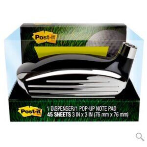 Post-it Golf Club Head Pop-up Note Dispenser ~ Brand New